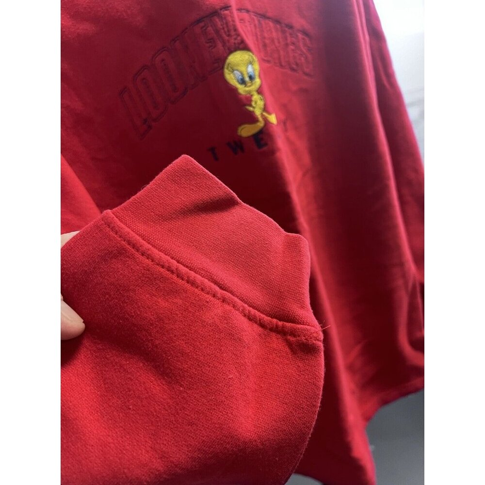 Vintage Looney Tunes Red Long Sleeve Tweety Sweatshirt Large - Picture 4 of 8